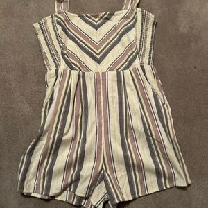 Volcom multi color shorts romper size L